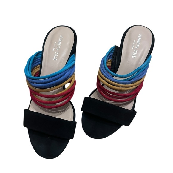 Kenneth Cole Hannon Strappy Sandals Mule Heel 7.5 - Picture 3 of 8